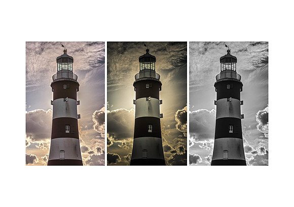 Smeaton's Tower Triple  White Border