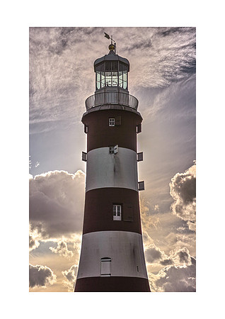 Smeaton's Tower  Colour with White Border